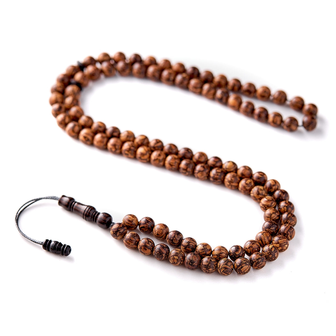 The Companion Misbaha Bracelet: Cinnamon and Ebony - 99 Beads, 8mm