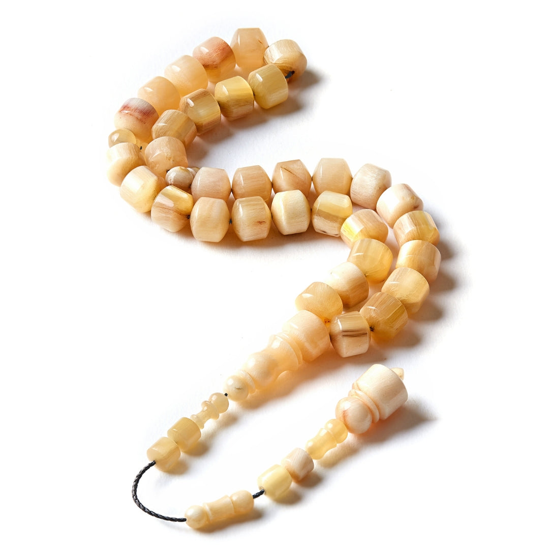 The Connoisseur Misbaha: Golden Ovis Aries (Pomme Edition), 33 Beads, 13mm