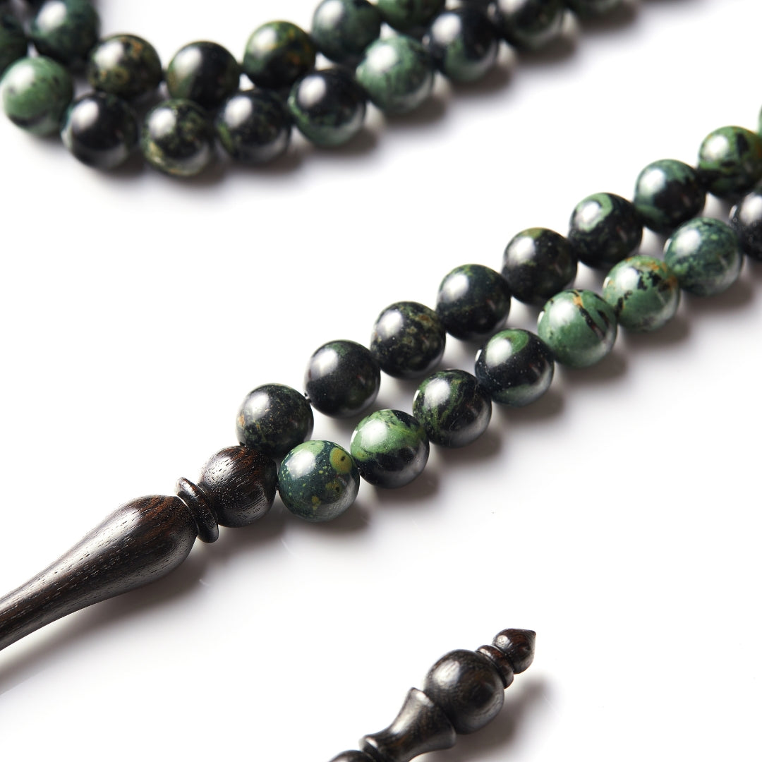 The Sorabe Misbaha: Kambaba and Ebony - 99 Beads, 8mm