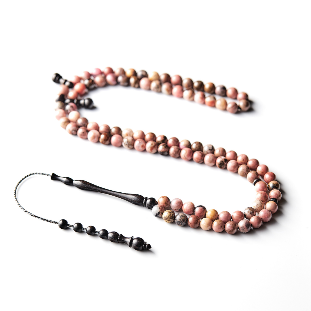 Rose Quartz Amazonite Amethyst Muslim Prayerbeads | top Tasbih