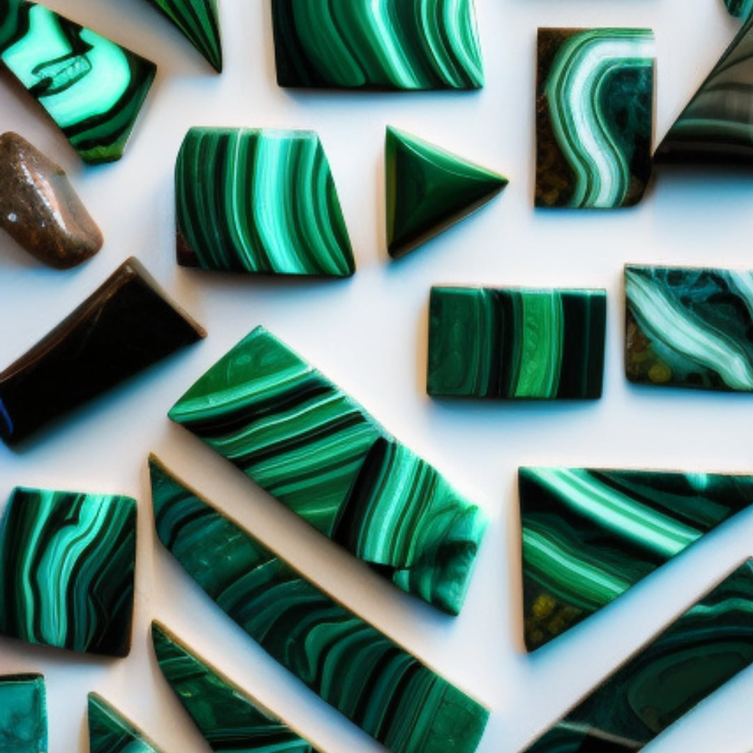 The One-Million Misbaha: Malachite, Lava, and Ebony - 100 Beads, 8mm