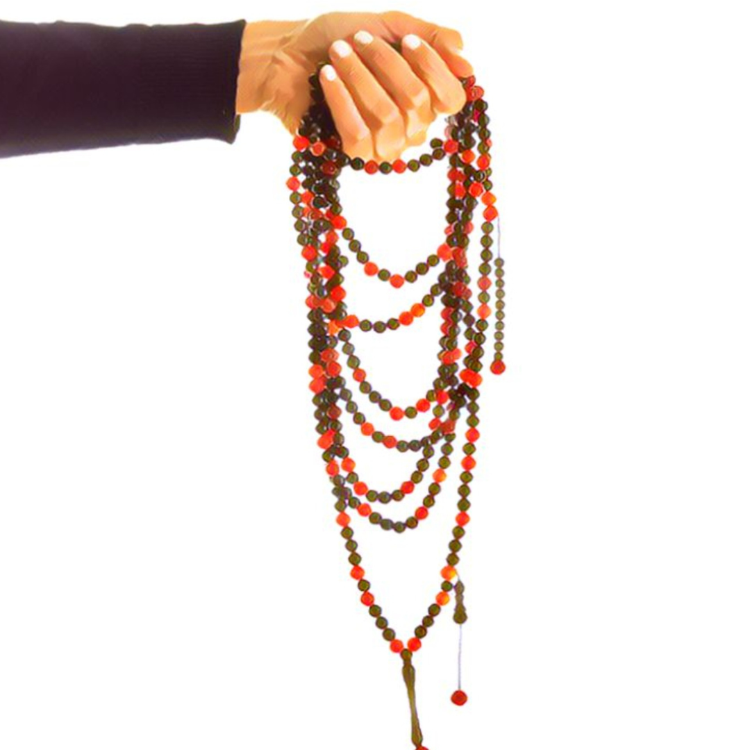 The 25 Million Misbaha: Aqeeq & Ebony - 500 Beads, 8mm