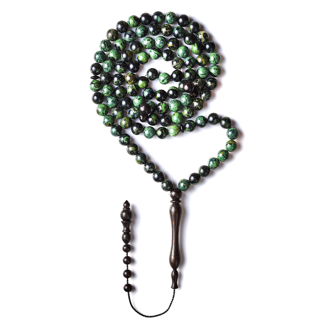 The Sorabe Misbaha: Kambaba and Ebony - 99 Beads, 8mm