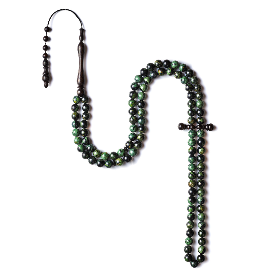 The Sorabe Misbaha: Kambaba and Ebony - 99 Beads, 8mm