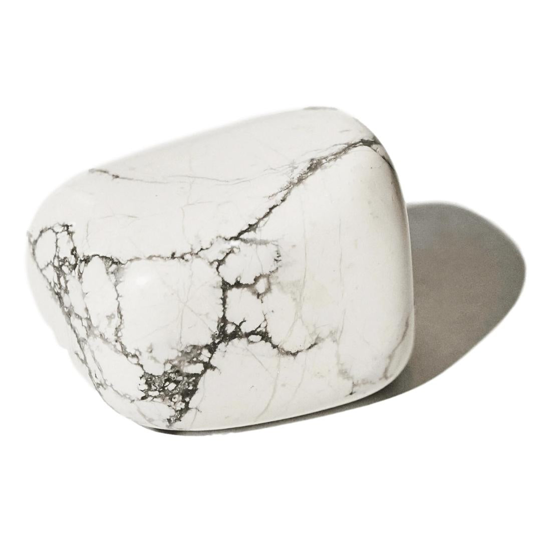 The Soothing Misbaha: Howlite and Ebony - 100 Beads, 8mm