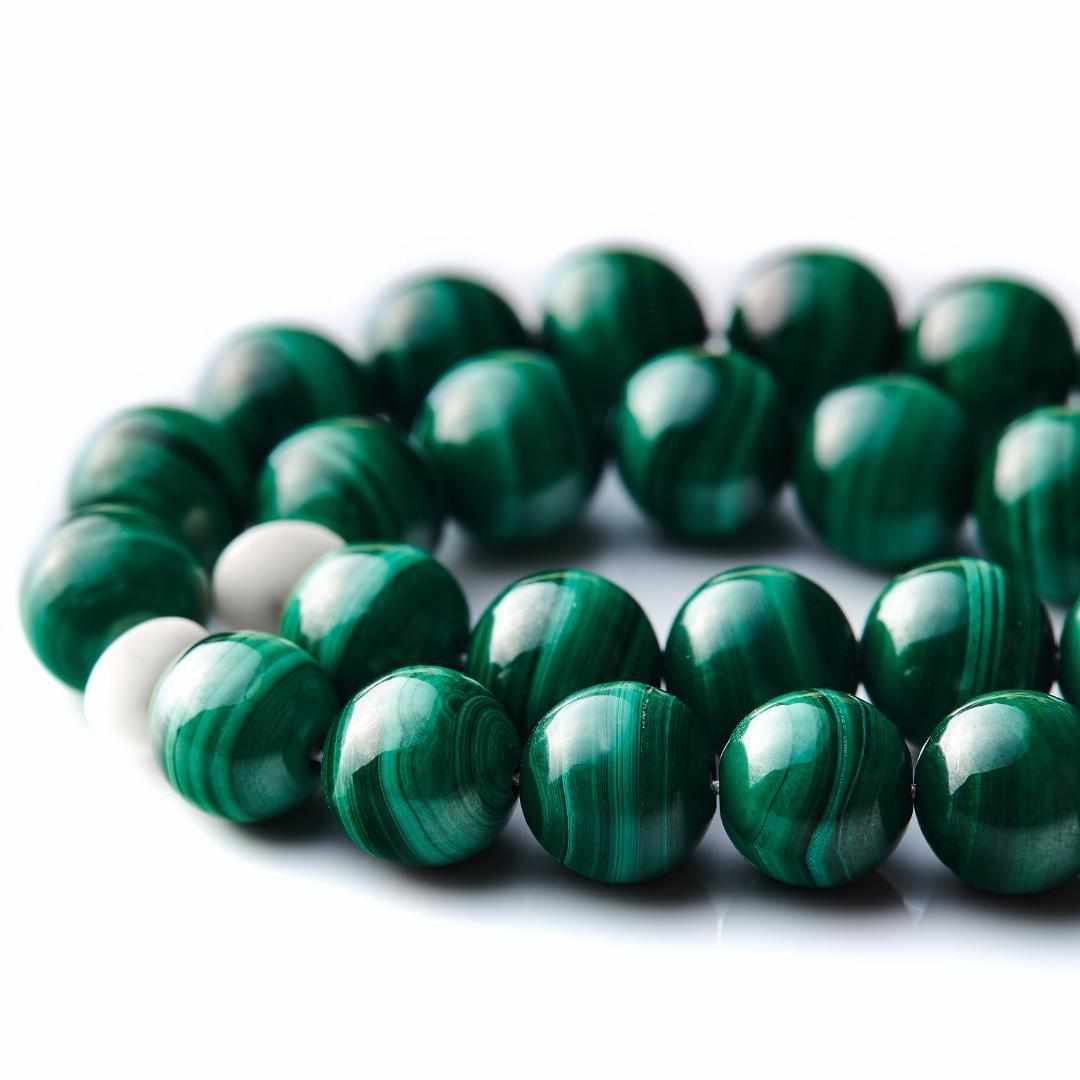 The One-Million Misbaha - Medina Edition - Malachite and Dromedary - 100 Beads, 8mm