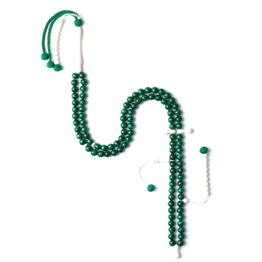 The One-Million Misbaha - Medina Edition - Malachite and Dromedary - 100 Beads, 8mm