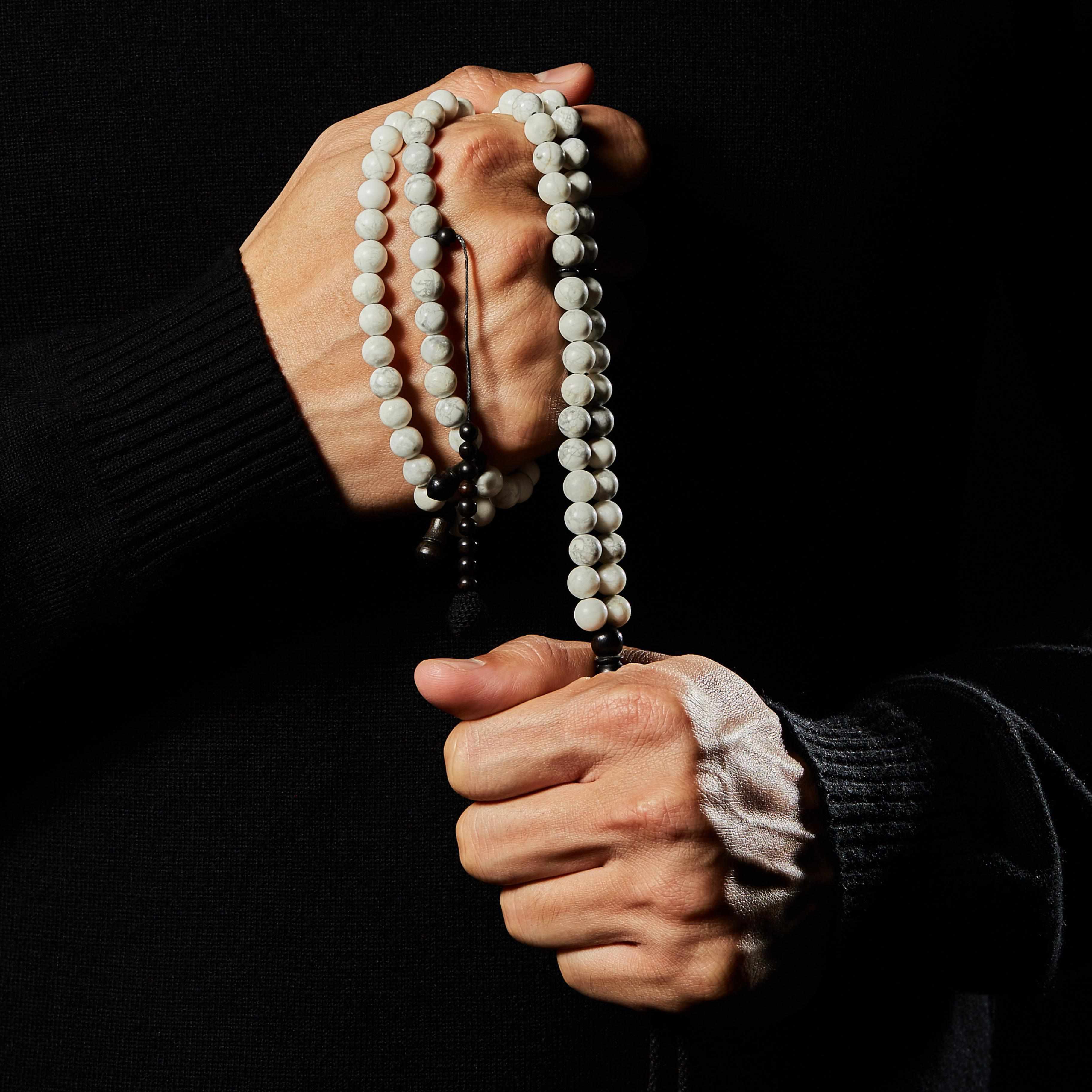 Marbled Howlite Stones - Africana Collection - Soothing - 100 Beads-Islamic Prayer Beads- Tasbih-Misbah-سبحة-مسبحة-BasmalaBeads-Basmala