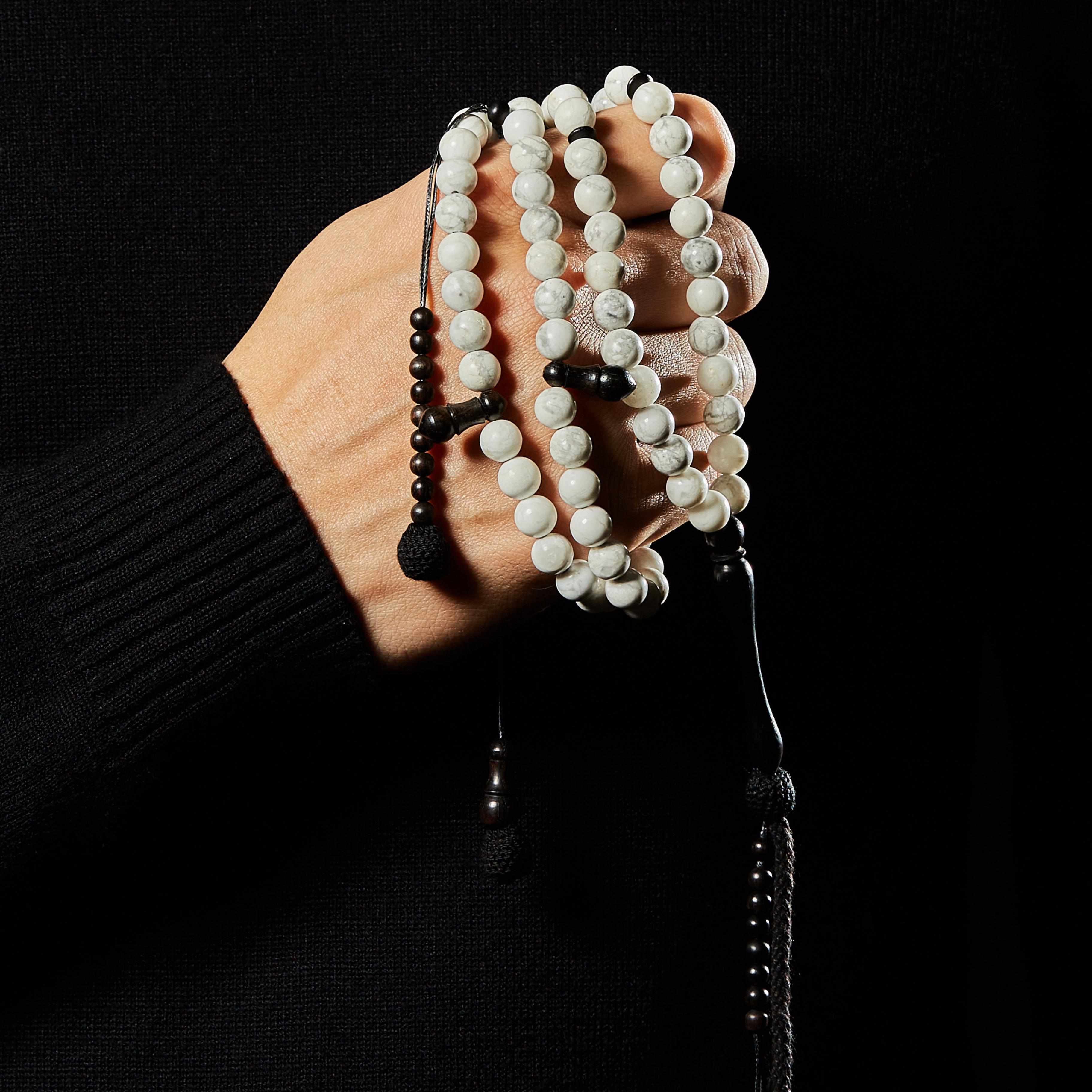 Marbled Howlite Stones - Africana Collection - Soothing - 100 Beads-Islamic Prayer Beads- Tasbih-Misbah-سبحة-مسبحة-BasmalaBeads-Basmala