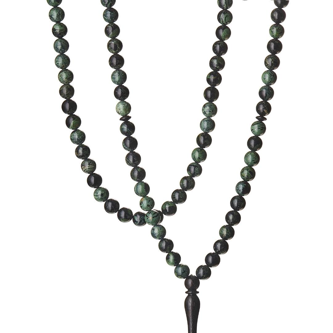 The Sorabe Misbaha: Kambaba and Ebony - 99 Beads, 8mm