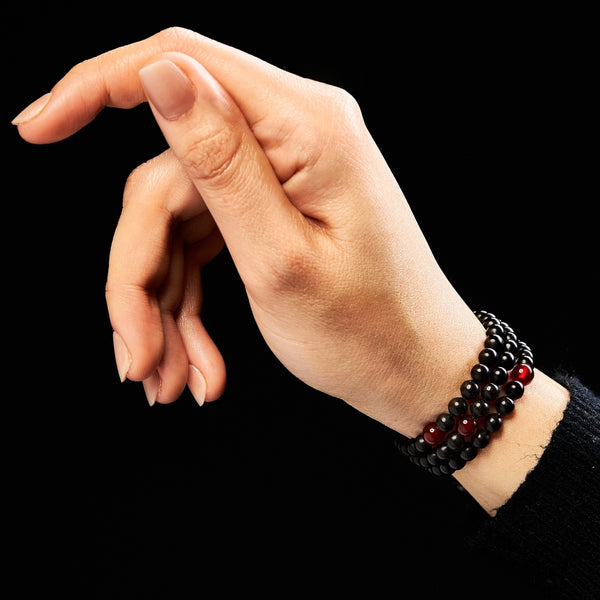 Authentic Aqeeq Islamic Tasbih Bracelet - Basmala Beads