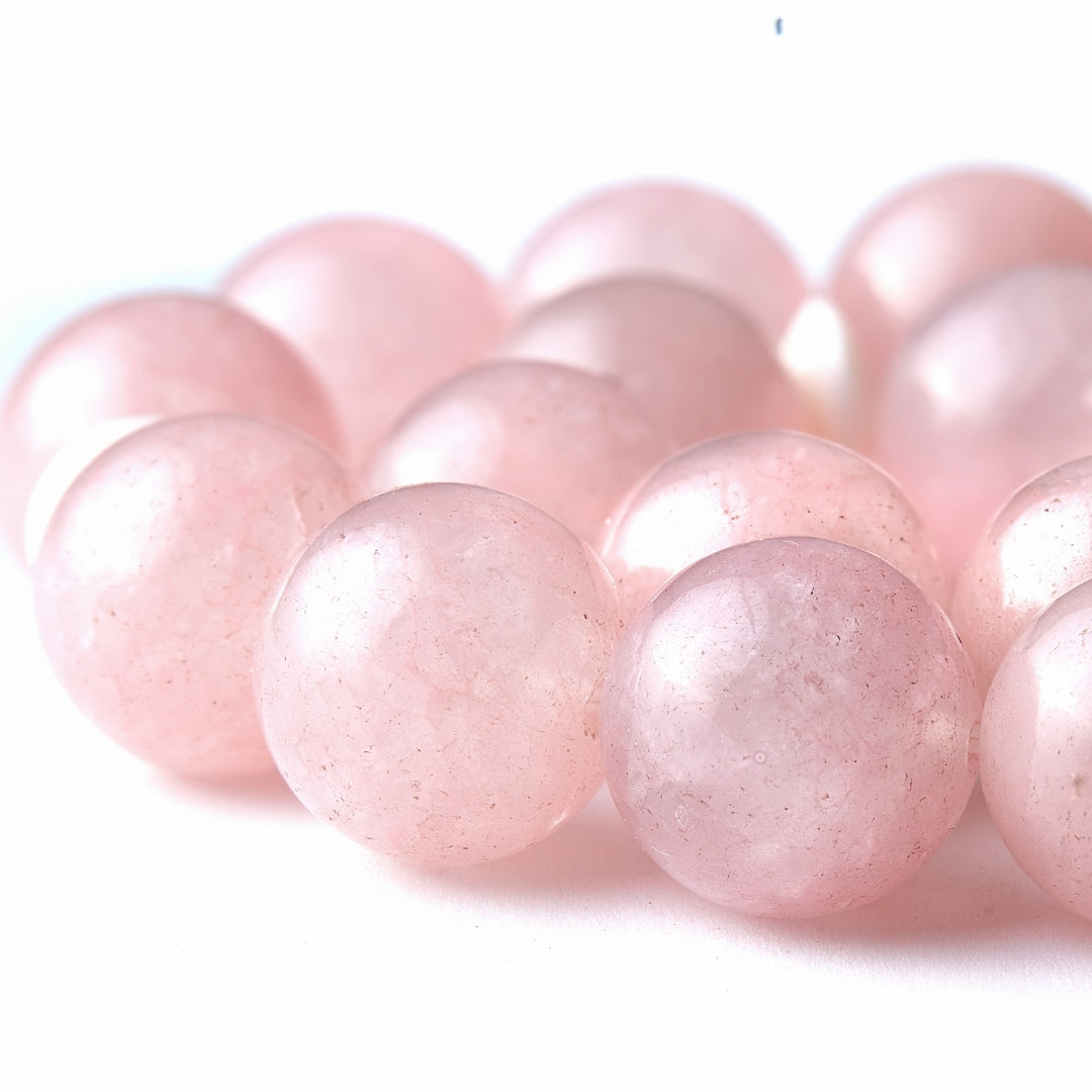 The Lady Misbaha: Rose Quartz and Dromedary - 33 Beads, 12mm (Limited Edition)