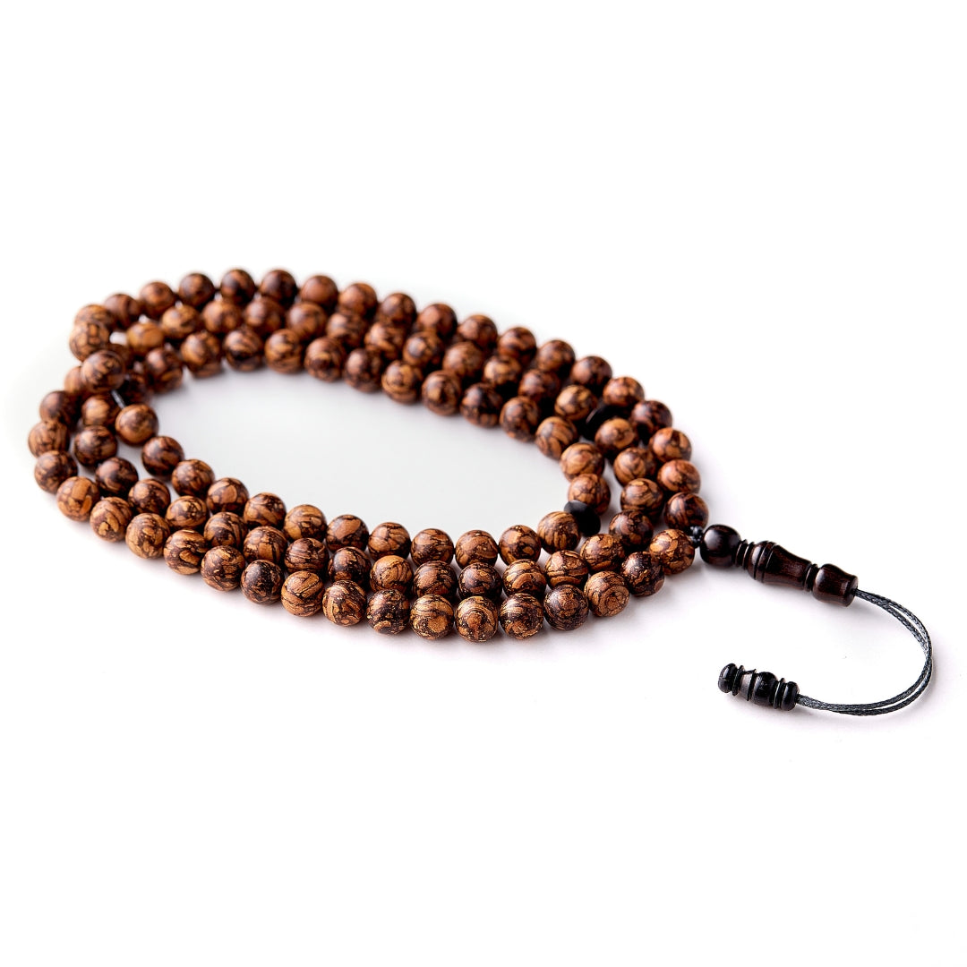 The Companion Misbaha Bracelet: Cinnamon and Ebony - 99 Beads, 8mm