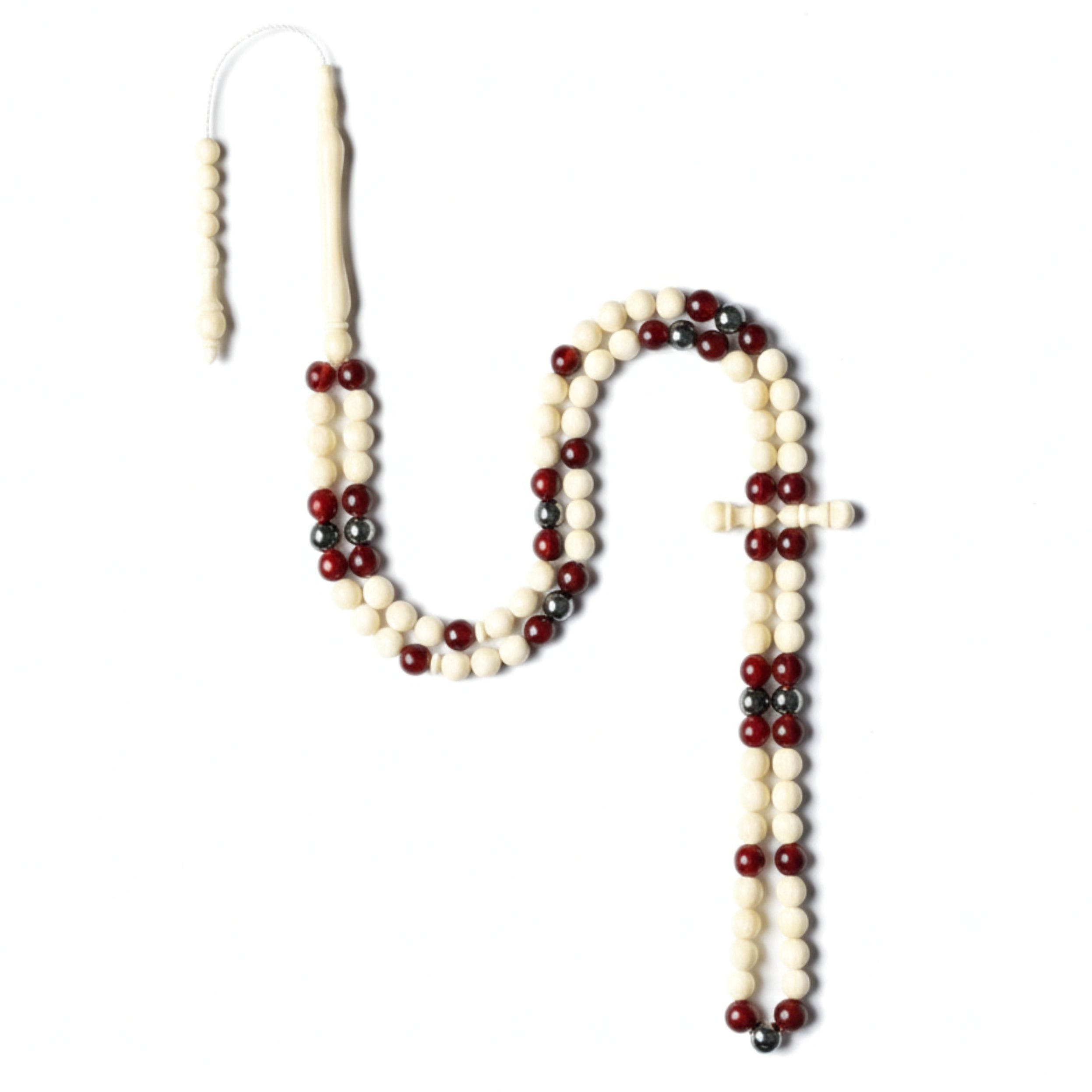 Authentic Aqeeq Islamic Tasbih Bracelet - Basmala Beads