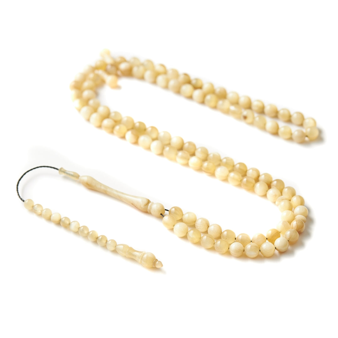 The Golden Misbaha: Golden Ovis Aries, 99 Beads, 8mm