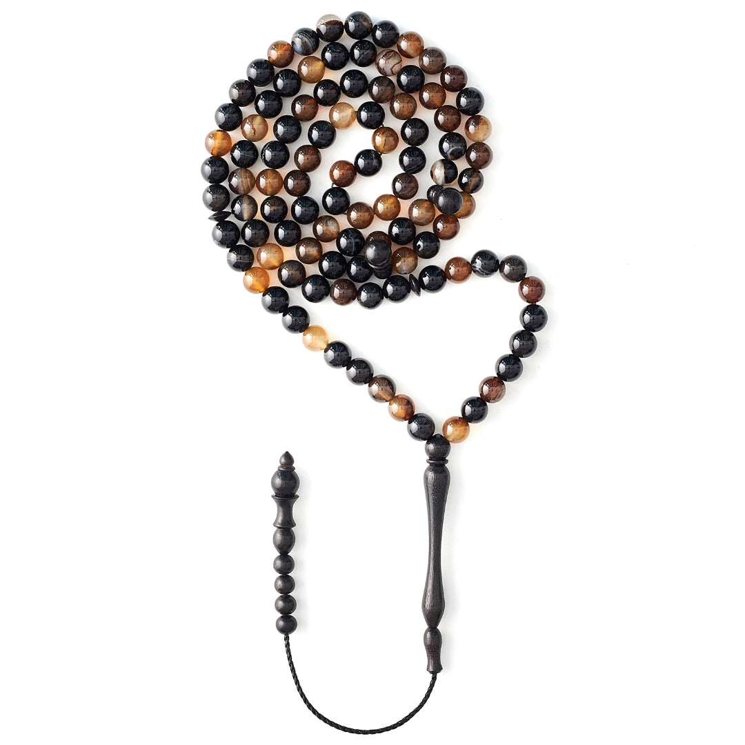 The Sublime Misbaha: Sulieman's Aqeeq - 99 Beads, 8mm