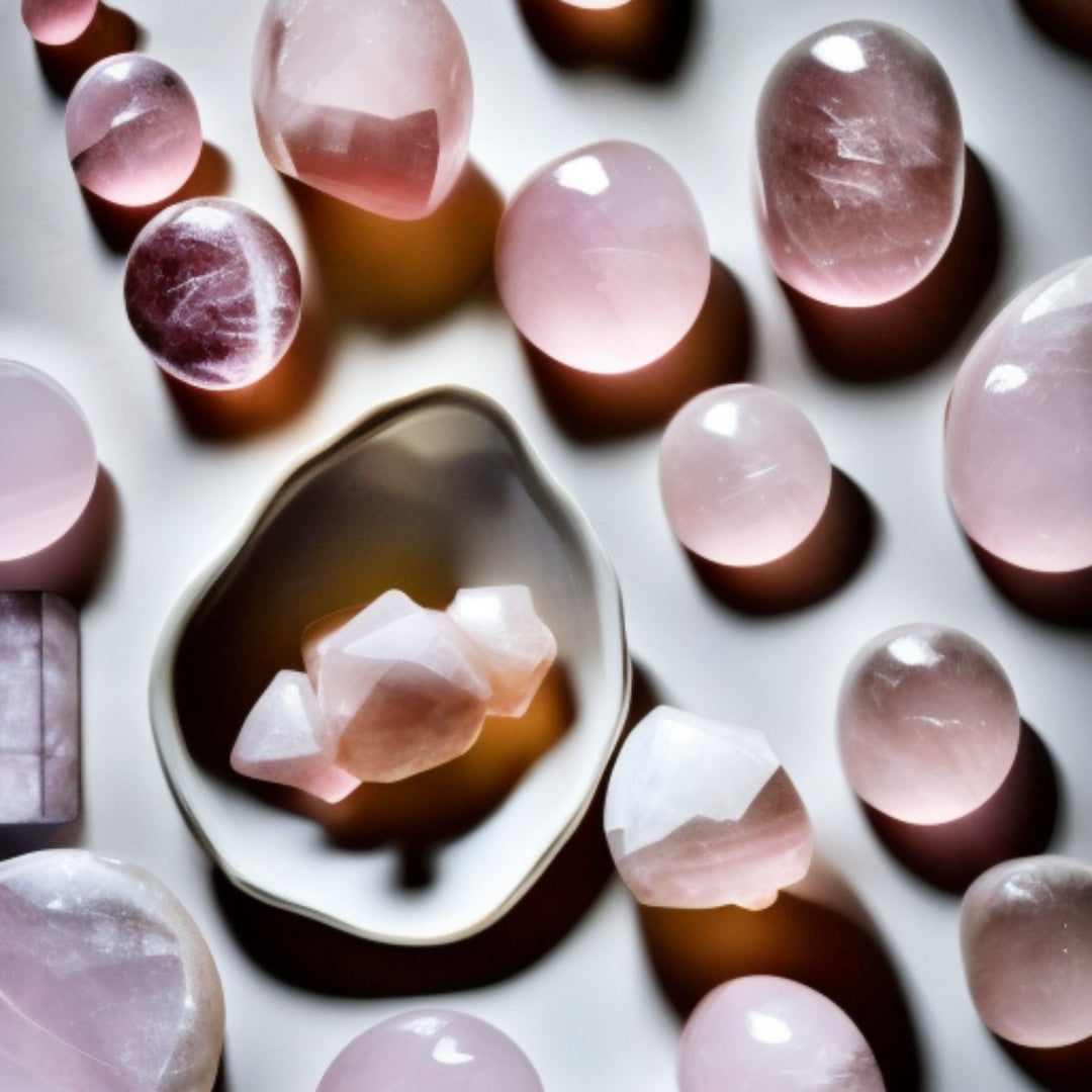 مسبحة حجر الكوارتز الوردي الرقيق- ٣٣ خرزة ( ١٠ ملم)