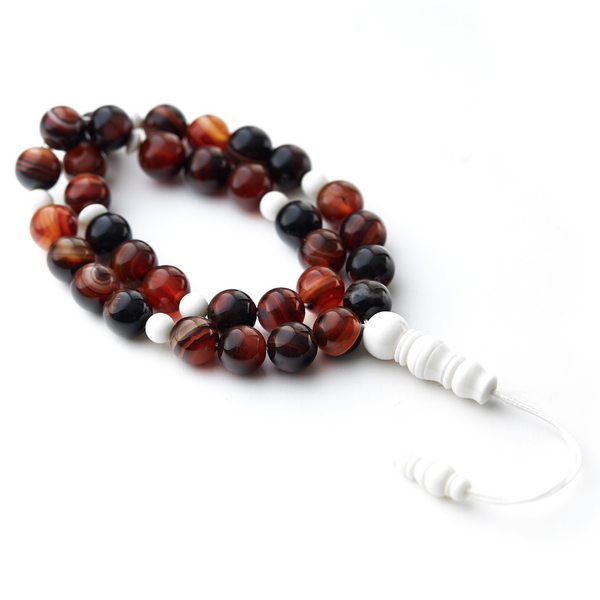 Voyager (Limited) - Sulieman's Aqeeq Stone (Unisex) Misbaha Bracelet, 33 Beads
