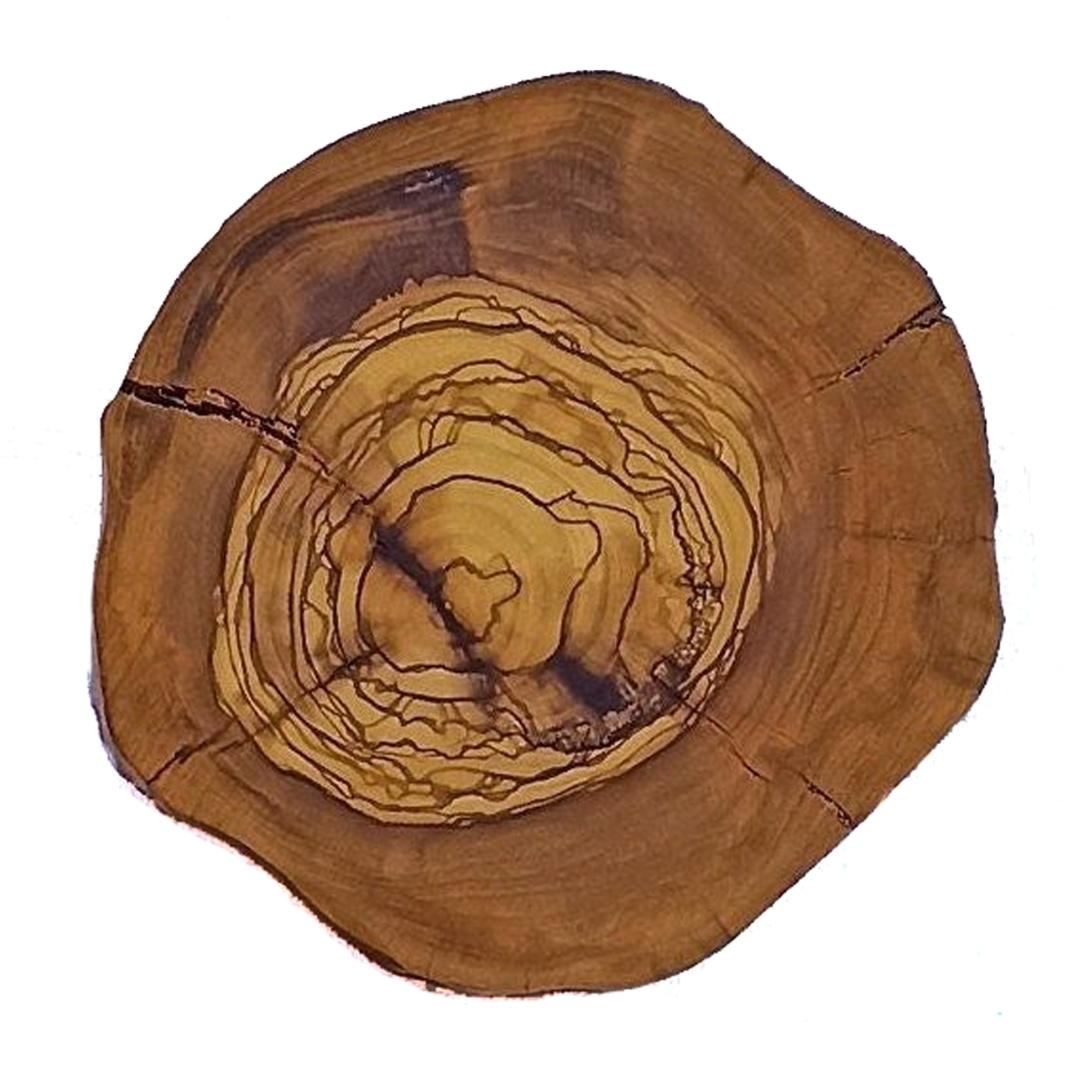 مسبحة خشب زيتون مُعَرَّق - صنوبرية الشكل - ٣٣ خرزة