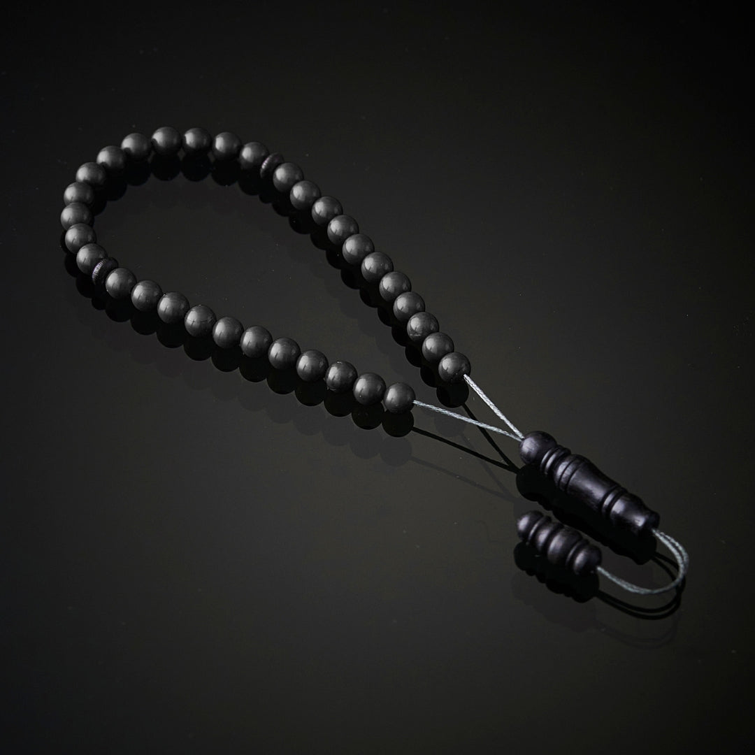 The Traveller Misbaha Bracelet: Ebony - 33 Beads, 5mm
