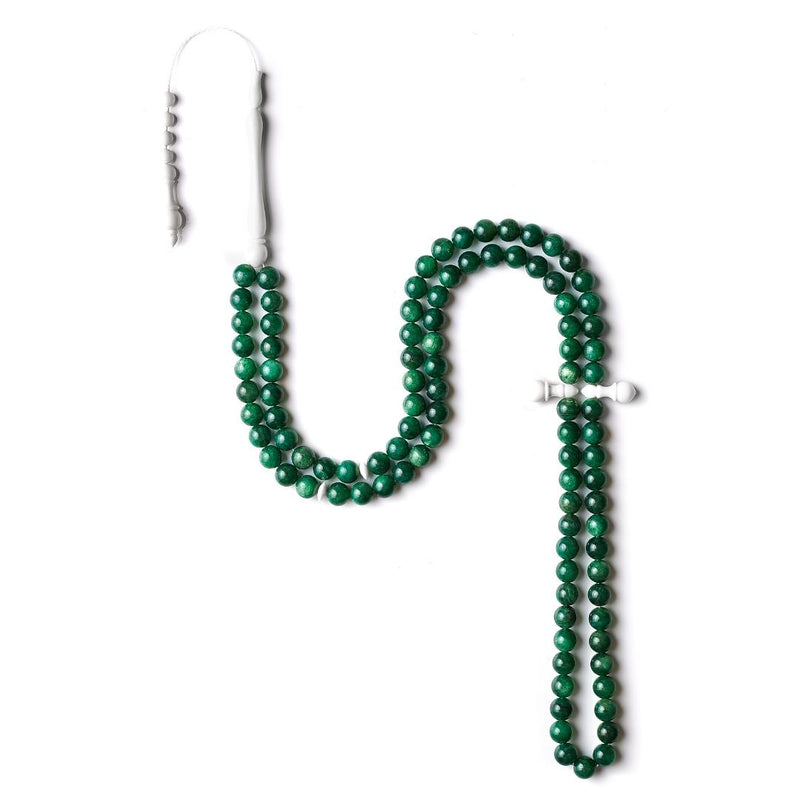 GREEN MICA MISBAHA, 99 BEADS (LIMITED EDITION)