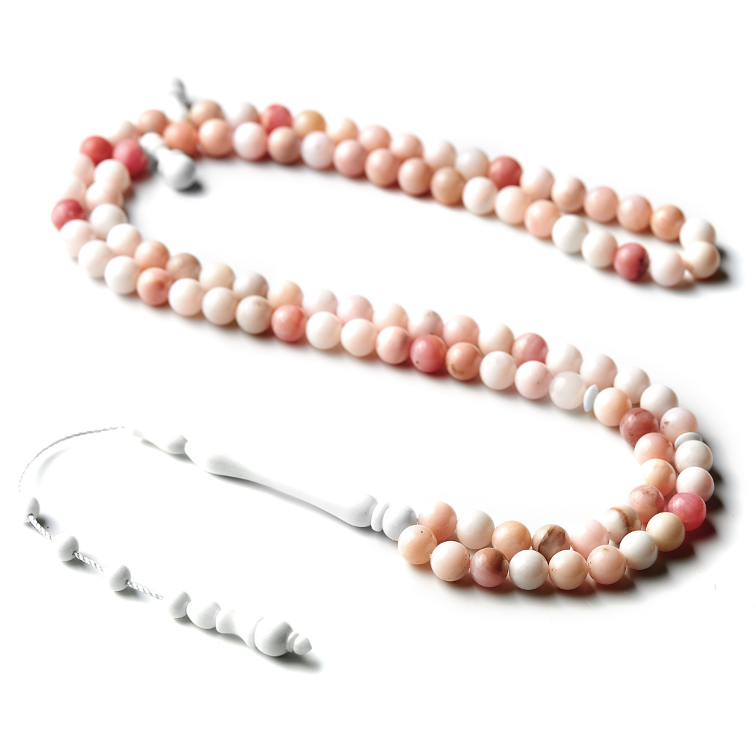 The Lady - Pink Opal Misbaha, 99 Beads