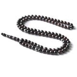 The Black Stone Minimal - Tourmaline & Hematite Misbaha Necklace, 99 Beads