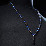 Latif - Lapis Lazuli & Hematite Minimal Misbaha Necklace, 99 Beads