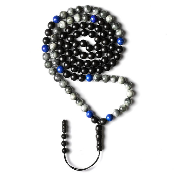 The Falcon Companion- Lapis Lazuli Edition - Misbaha Bracelet, 99 Beads