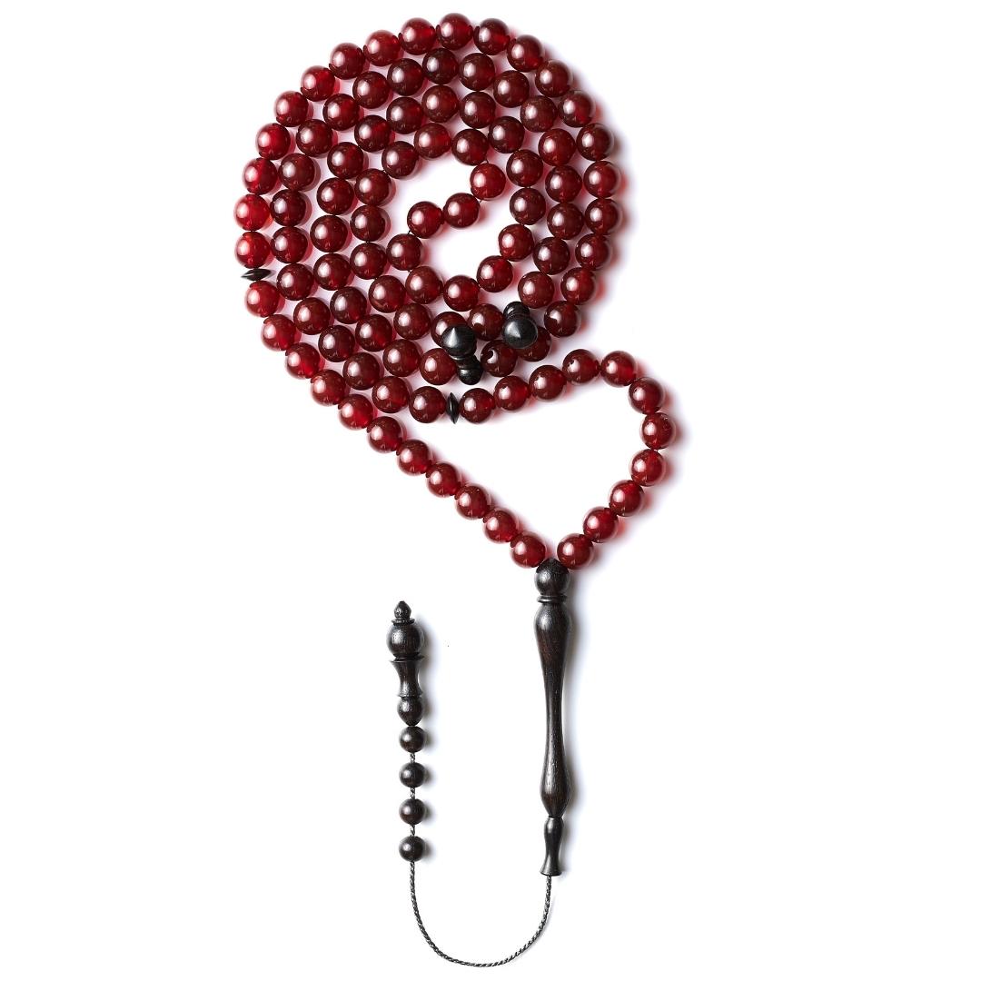 Authentic Rose Quartz Tasbih Misbaha (Islamic Dhikr) - Basmala Beads
