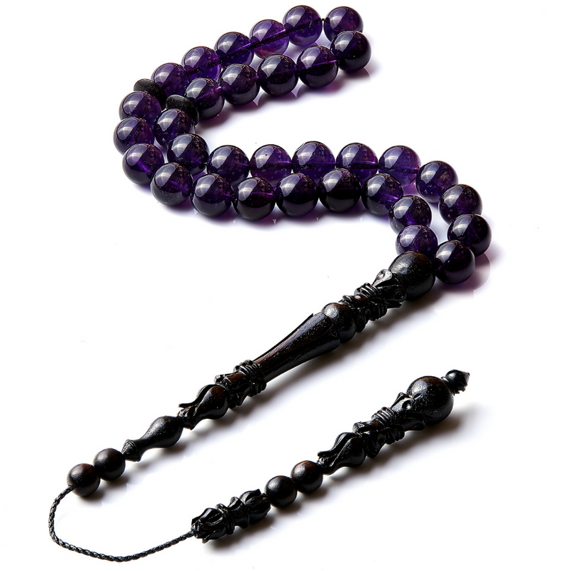 Regality (Rich Dark Purple) - Amethyst Misbaha, 33 Beads