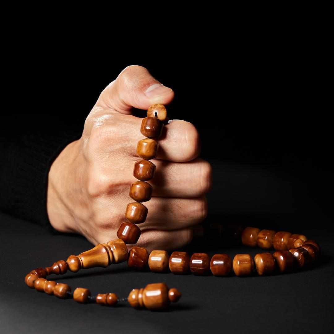 Connoisseur's Choice - Pomme Style - Kuk Seed - 33 Beads-Islamic Prayer Beads- Tasbih-Misbah-سبحة-مسبحة-BasmalaBeads-Basmala