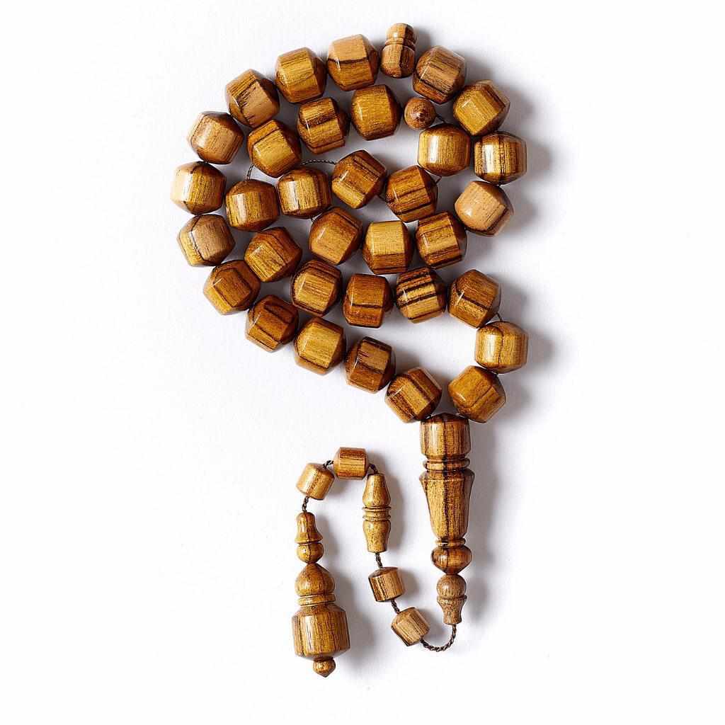 Connoisseur's Choice - Pomme Style - Oud Wood - 33 Beads-Islamic Prayer Beads- Tasbih-Misbah-سبحة-مسبحة-BasmalaBeads-Basmala