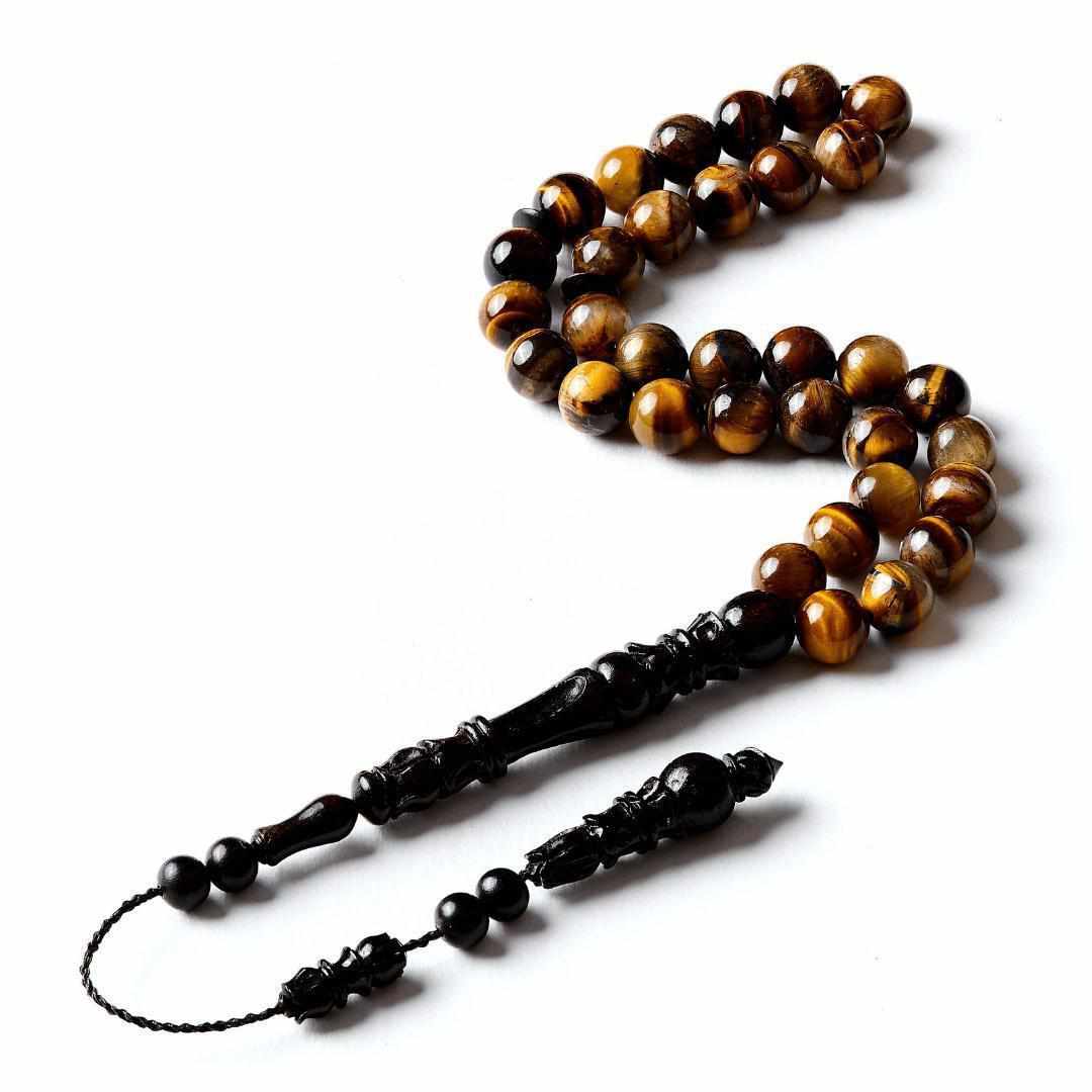 Stunning Tiger's Eye Stones - 33 Blessings Collection - Limited Edition - 33 beads-Islamic Prayer Beads- Tasbih-Misbah-سبحة-مسبحة-BasmalaBeads-Basmala