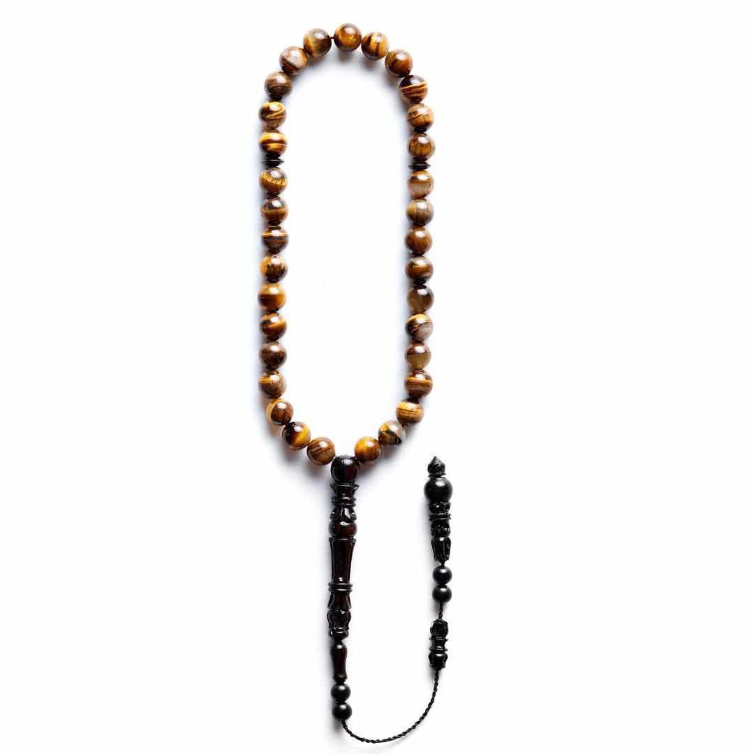 Stunning Tiger's Eye Stones - 33 Blessings Collection - Limited Edition - 33 beads-Islamic Prayer Beads- Tasbih-Misbah-سبحة-مسبحة-BasmalaBeads-Basmala
