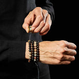 The Confident 2 (Fragrance Diffuser) - Men's Tasbih Bracelet - Dazzling Jasper Stones & Ebony Wood - 99 Beads-Islamic Prayer Beads- Tasbih-Misbah-سبحة-مسبحة-BasmalaBeads-Basmala