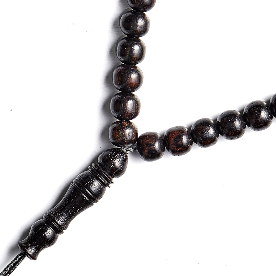 The Traveller Misbaha Bracelet: Ebony - 33 Beads, 5mm